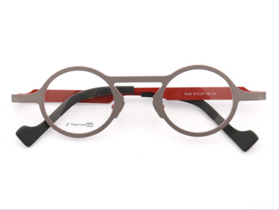 Deluxe Pure titanium strange Eyeglass frame Eyewear Round Glasses Italian Design