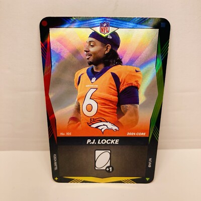 UNO Elite P.J. Locke Foil Wild Card #105 Denver Broncos NFL Football SP SSP 2024