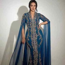 Eid SALE Moroccan Dress Dubai Abaya Hand Work Gown Long Farasha Ramzan Kaftan