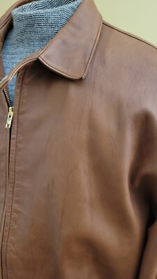 Polo By Ralph Lauren Brown Leather Jacket Size XL | eBay