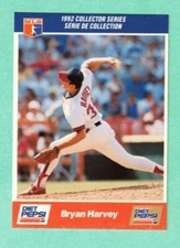 (1) BRYAN HARVEY   1992 DIET PEPSI # 9 COLLECTORS SERIES NM RARE CARD (J2793)