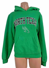 Champion University of North Texas Mean Green Sweatshirt Hoodie Size XS