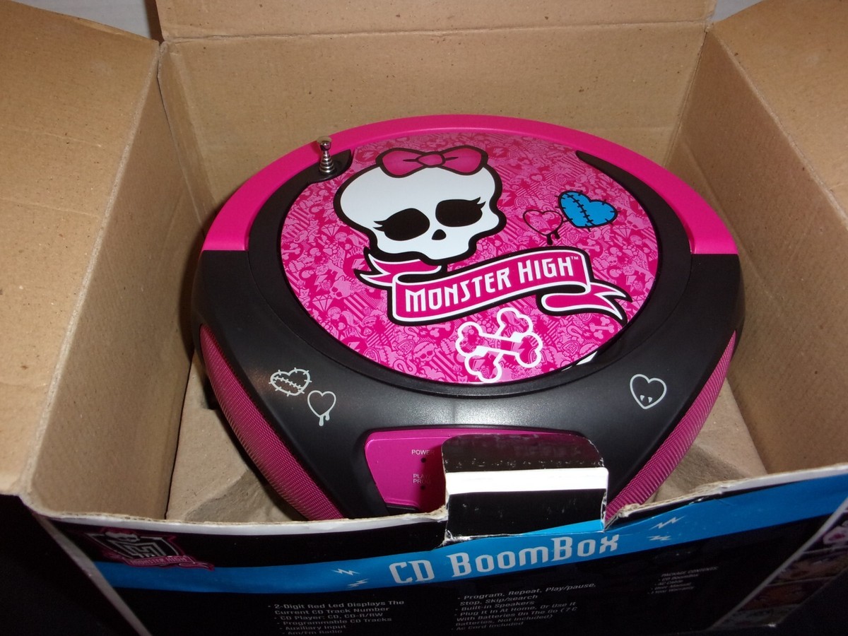 MONSTER HIGH CD- RADIO BOOMBOX-NEW IN BOX-2011-WORKS- RARE