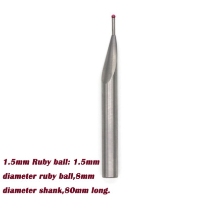 Ruby Ball 1.5mm Tip Probe Insert Ruby Mahr Fowler/Trimos Mitutoyo Height Gauge