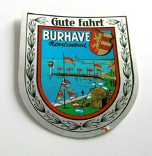 Souvenir-Aufkleber Burhave Nordseebad Butjadingen 70er Oldtimer Gute Fahrt