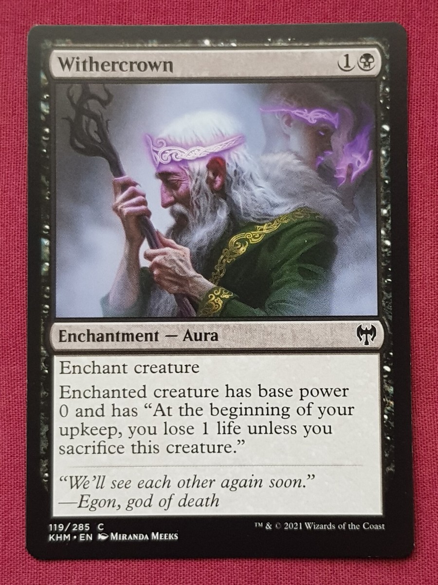 Magic The Gathering KALDHEIM WITHERCROWN black card MTG | eBay Australia