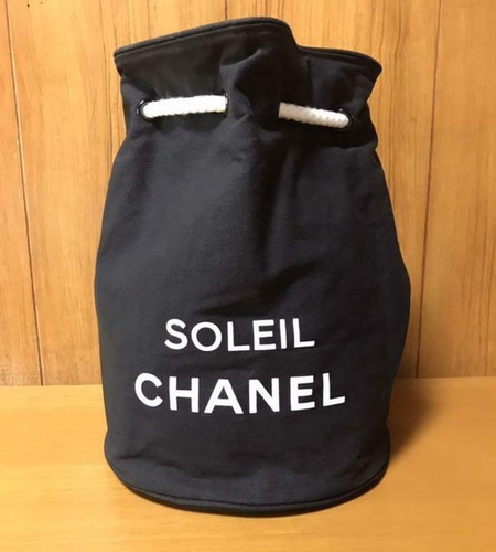 chanel canvas drawstring backpack