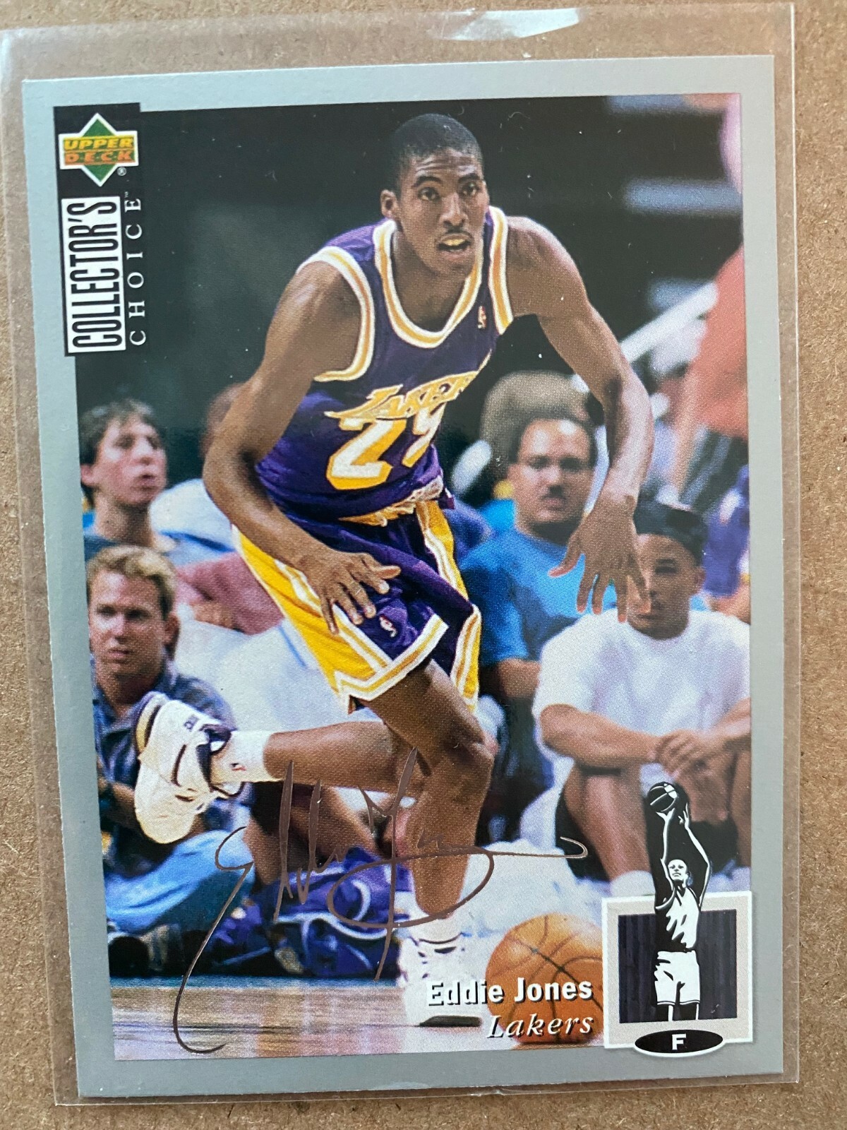 EDDIE JONES RC 1994-95 Collector's Choice SILVER Signature #296 LA LAKERS