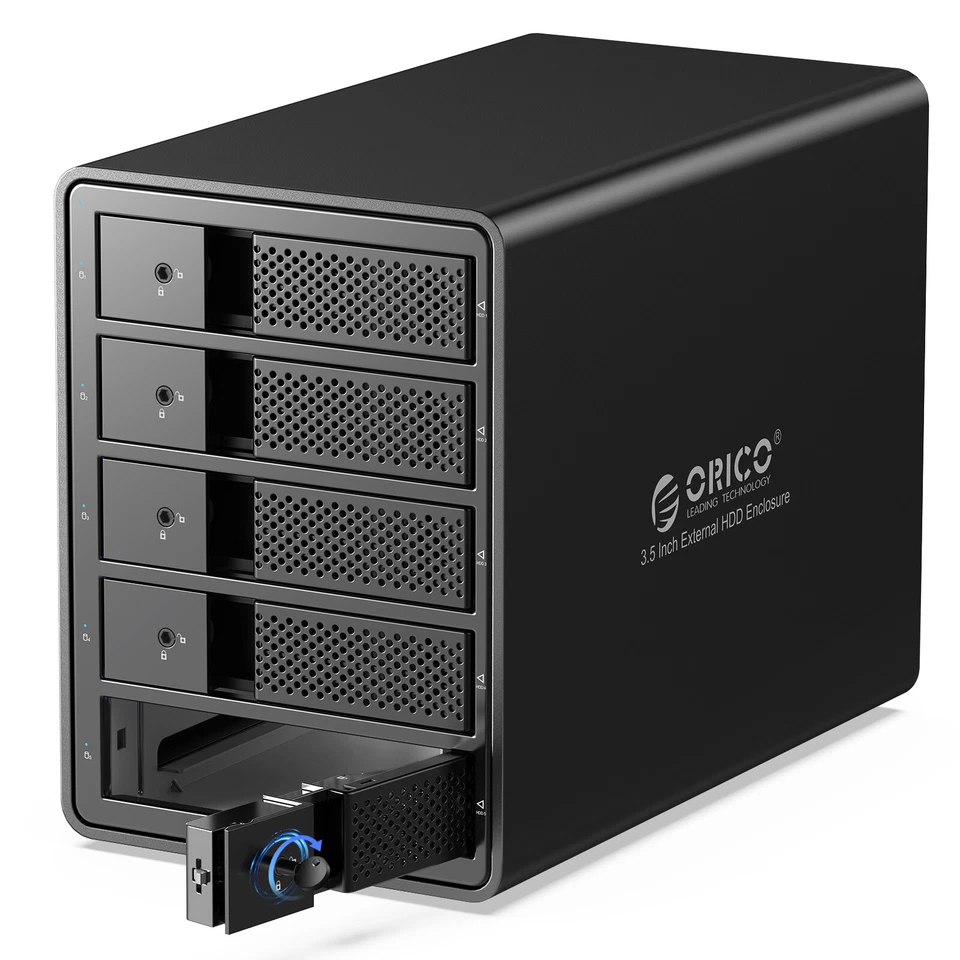 Orico 5Bay USB3.0 External Hard Drive Enclosure for 2.5/3.5 SATA HDD 5x16TB UASP - Image 3 of 4