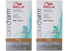 Wella T-15 Pale Beige Blonde Hair Toner 2 Pieces  -USA BUY/SHIP ONLY