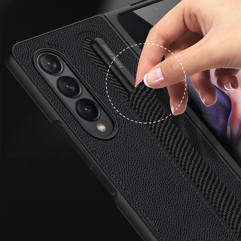 Galaxy Z Fold 3 Protective Case with Built-In Pen Slot  
