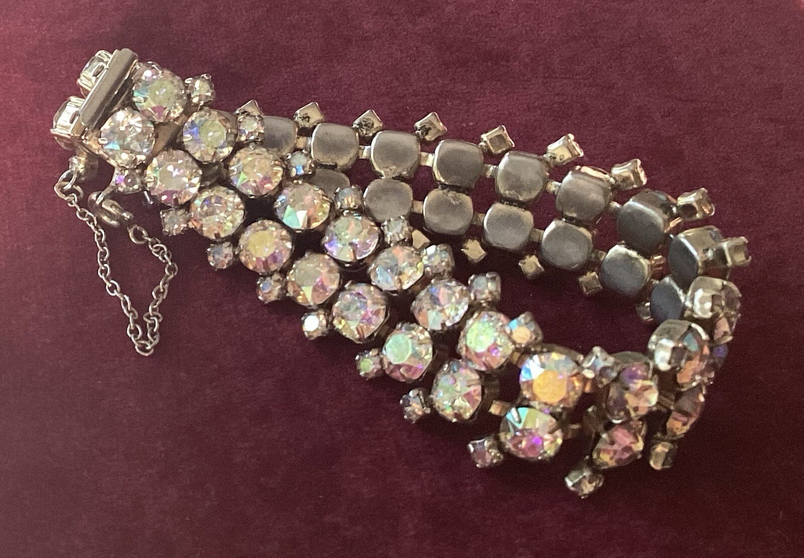 Vintage Sherman Swarovski Aurora Borealis Rhinestones Austrian