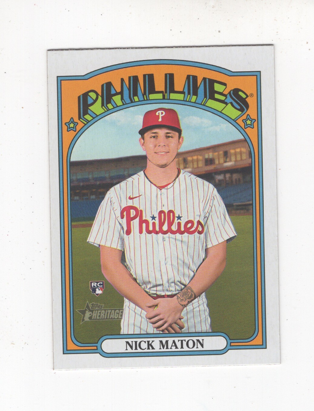 2021 TOPPS HERITAGE HIGH NUMBER - ROOKIE NICK MATON PHILADELPHIA PHILLIES  #602 | eBay
