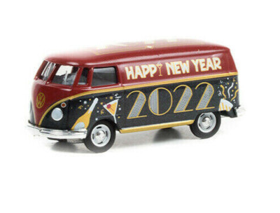 GreenLight 1:64 VW A.S.S NEU Type 2 1 Panel Van New Year 2022 Hobby Exclusive