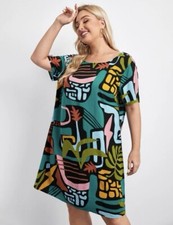 Women’s Casual Comfortable Mix Colors Party Fashion Dress Plus Size