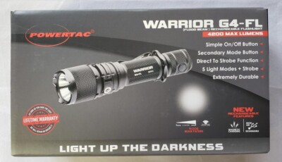 PowerTac Warrior-G4FL Flood Beam Rechargeable 4200 Max Lumens