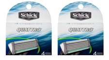Schick Quattro for Men Razor Blade Refills, 8 Cartridges