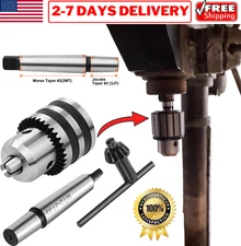 Drill Press Chuck for Lathe Milling Machine MT2 Shank JT33 Adapter Converter Key