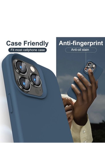 New Camera Lens 9H Tempered Glass Protector For iPhone 14, 15 Pro Max•Graphite - Picture 10 of 12