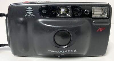 Minolta Freedom AF 35 Camera 35mm Film Point & Shoot Black Vintage