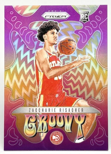 2024-25 Panini Prizm Zaccharie Risacher RC Rookie Hawks Groovy Case Hit SSP
