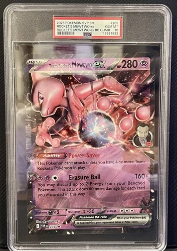 Poké Drop Crate Team Rocket Edition: PSA 10 2025 JUMBO Team Rocket’s Mewtwo ex