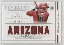 2015 National Treasures Timeline Materials Team Cities /25 Jake Lamb Rookie RC