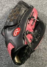 Rawlings Softball Glove Fields Mitt Black Pink Fast Pitch FP22SB Right Handed RH