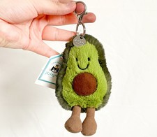AUTHENTIC JELLYCAT COLLECTABLE RETIRED AMUSEABLES AVOCADO BAG CHARM PLUSH TOY