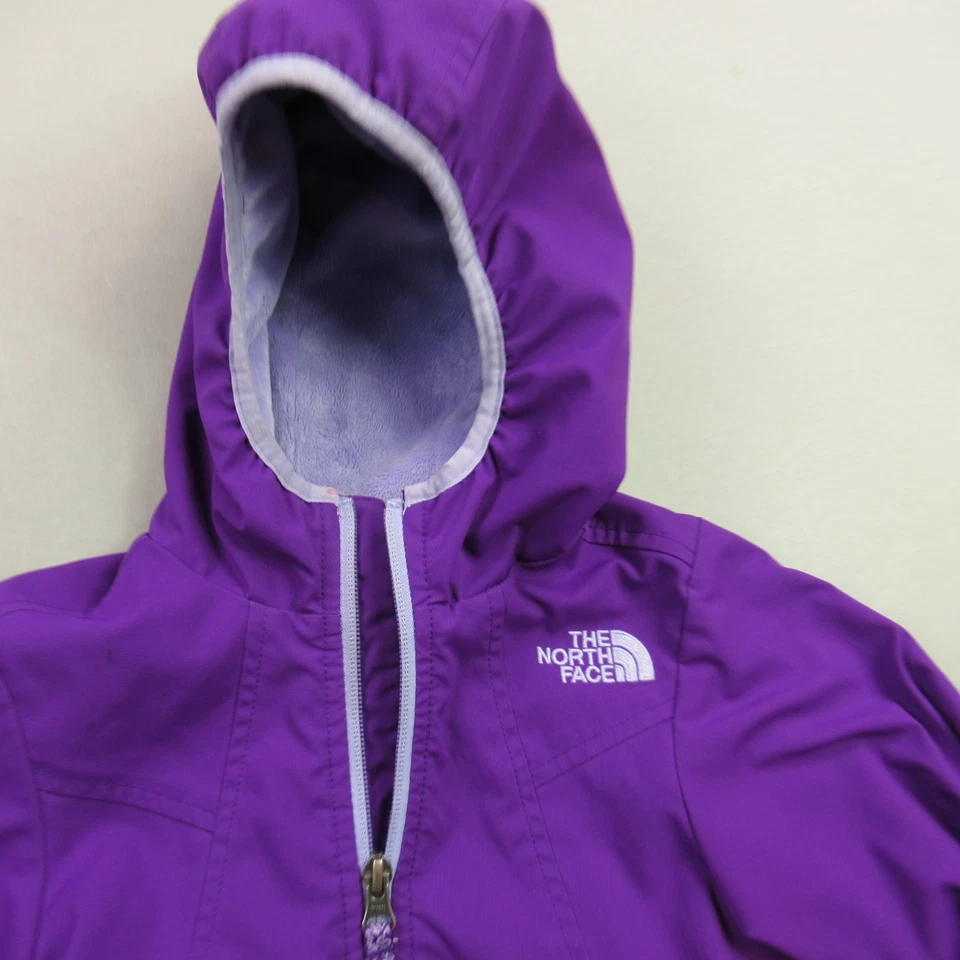 Chaqueta North Face Niñas 2XS 5 Manga Larga Con Capucha Bolsillos Ligeros Púrpura Foto 2 de 4