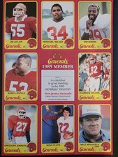 1985 New Jersey Generals Walker Flutie Rookie UNCUT SHEET 🔥🔥🔥🔥🔥