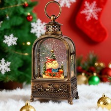 Gnome Snow Globe Christmas, 10.2 Musical Snow Globe Lantern Lights with 6H Ti...