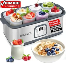 Ultimate Probiotic Yogurt Maker with Adjustable Time & Temp Control - Make Tr...