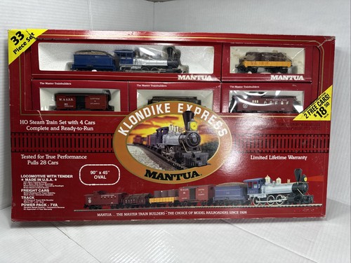 Juego de tren Mantua escala Ho Klondike Express listo para funcionar con vía extra #903309 | Zustand: Used