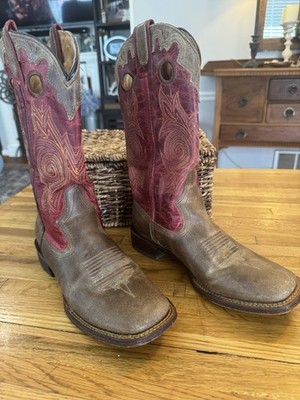 Authentic Rocky Hand Hewn Women's Red Leather Western Boot 7 M