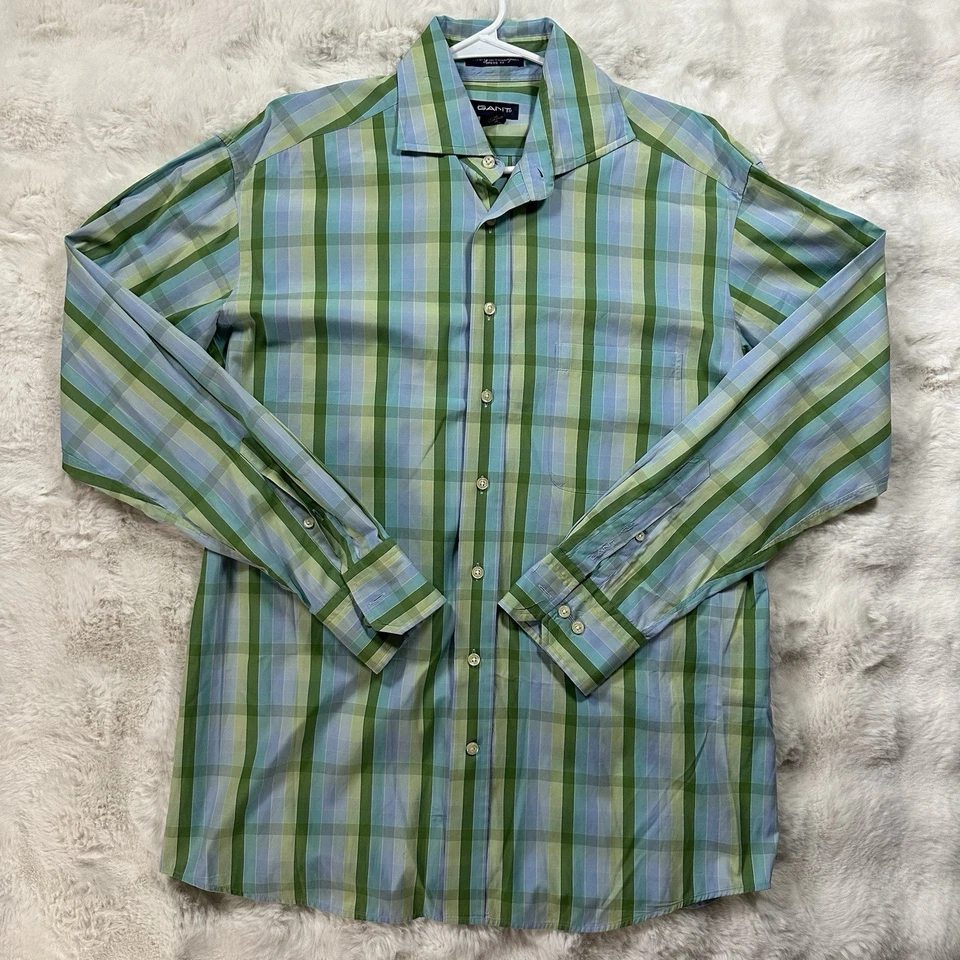 Gant Shirt Men's Size Large Plaid Liberty Bell Poplin Long Sleeve Button Up - Image 2 of 4