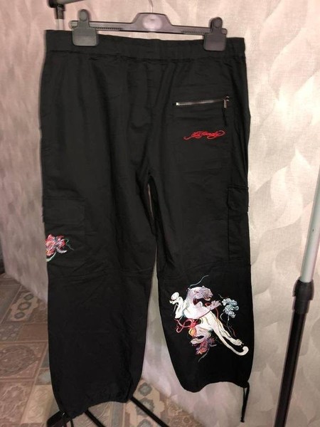 Women Ed Hardy Trousers Black L