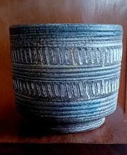 Vintage Large Heavy Indoor Planter Plant Pot Abstract Mid Century?