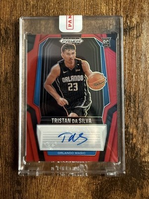 2024-25 Prizm Black Tristan Da Silva Red Prizm Signature /99 - Orlando Magic