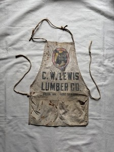 Vintage Nail Lumber Roof Apron C. W. LEWIS LUMBER CO BENTON ARKANSAS THRASHED
