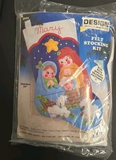 DESIGN WORKS CRAFTS 16" FELT STOCKING KIT 5013 NATIVITY SCENE