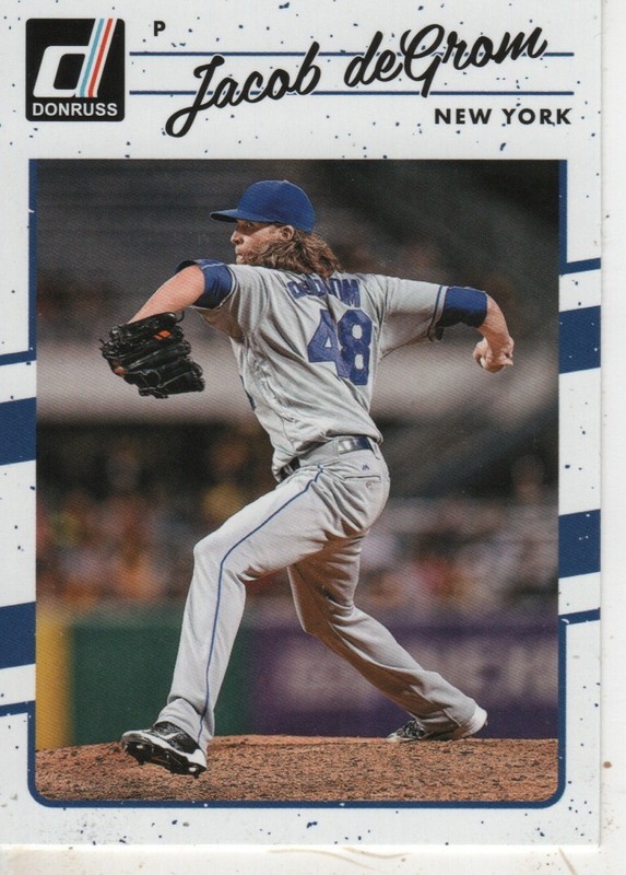 Jacob DeGrom 2017 Panini Donruss Baseball #124 New York Mets Sports Card Modern 