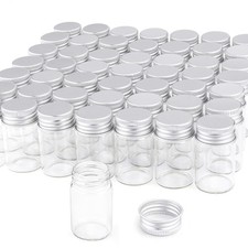 50 Pack,20ml Clear Glass Essential Oil Bottle,Empty Refillable Travel Glass L...