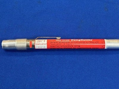 Tempilstik Temperature Indicator  231F  Tempil Crayon Temp Marker Stick