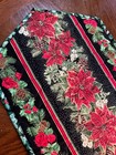 Handcrafted -Quilted Table Runner NEW 2026-Christmas-Poinsettias, Pinecones/Gold — photo 3