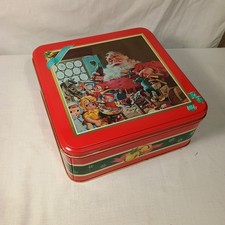 Lot 202  1993 Christmas Coca-Cola Santa Claus Workshop Tin