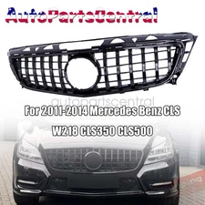For 2011-2014 Mercedes Benz CLS W218 CLS350 CLS500 Gloss Black Front Grille