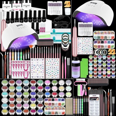 Acrylic Nail Kit, Acrylic Nail Set with Drill and UV Light,Professional Color...