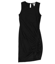 bar III Womens Ruched Bodycon Dress, Black, Small
