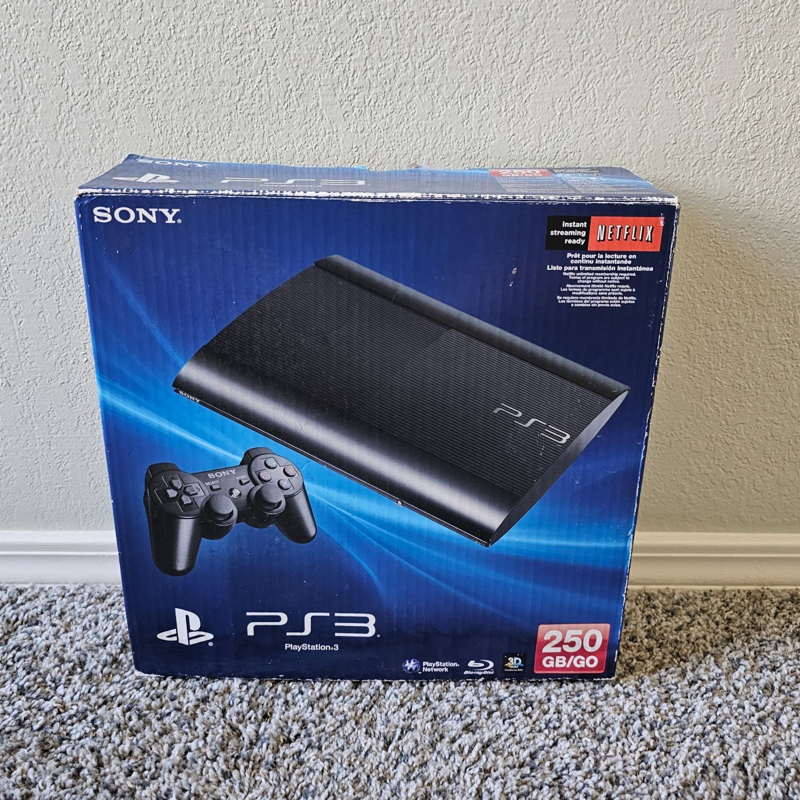 EMPTY BOX Sony PS3 250GB Empty Box For PlayStation 3 Console NO CONTENTS